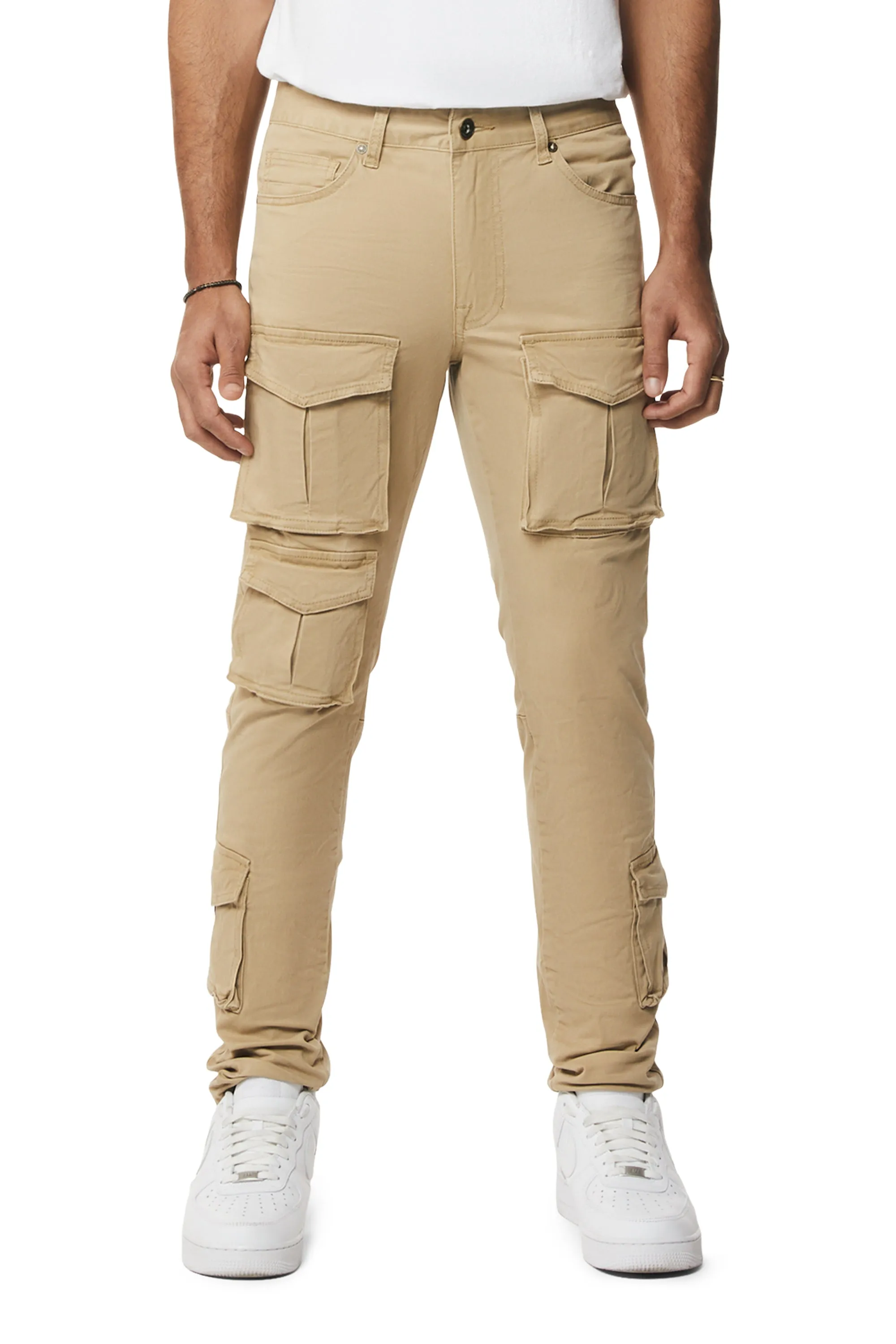 10 Pocket Slim Twill Pants - Khaki