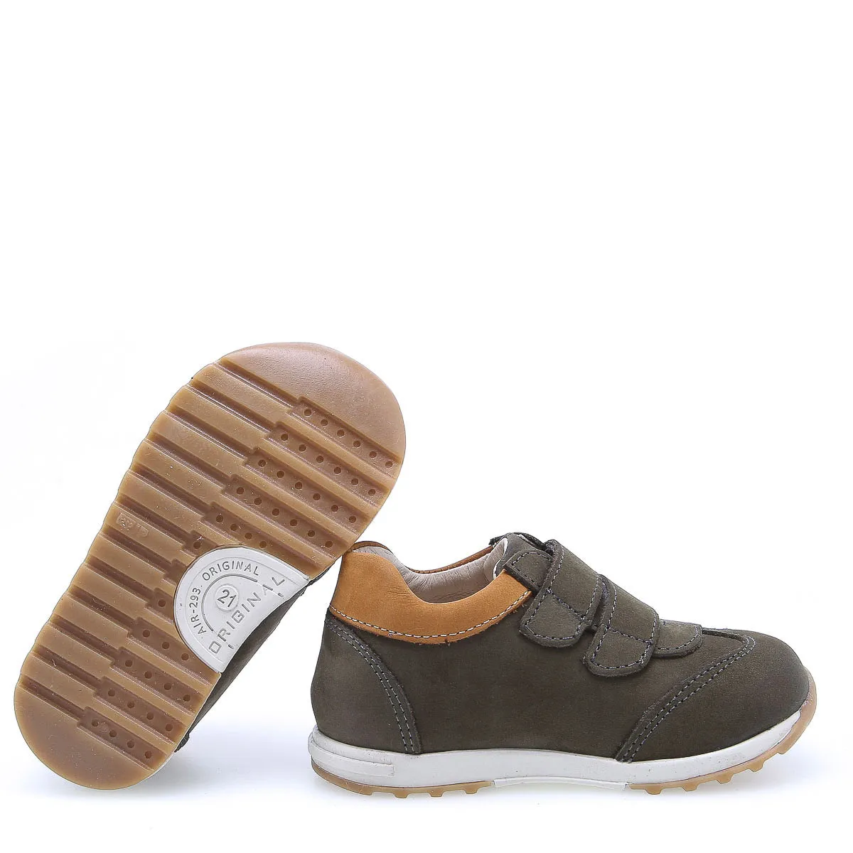 (2333-34) Khaki Velcro Trainers