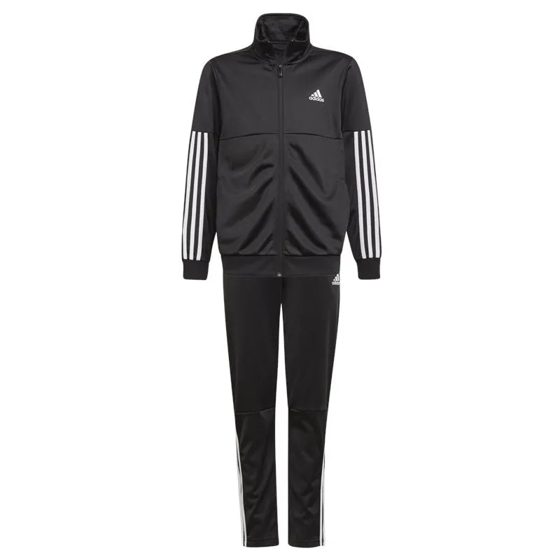 adidas 3 Stripes Team Tracksuit - Boys - Black/White