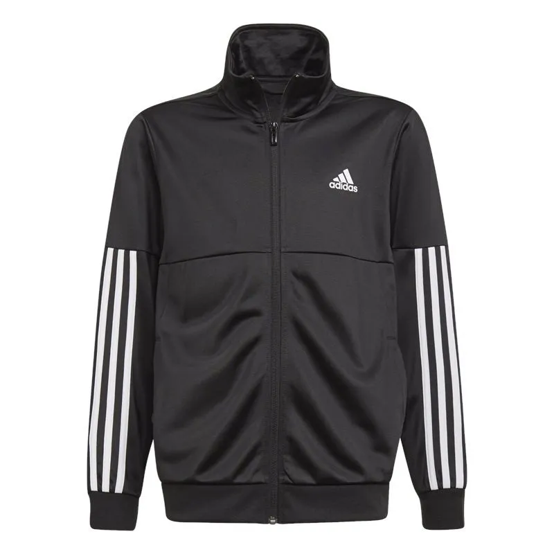 adidas 3 Stripes Team Tracksuit - Boys - Black/White