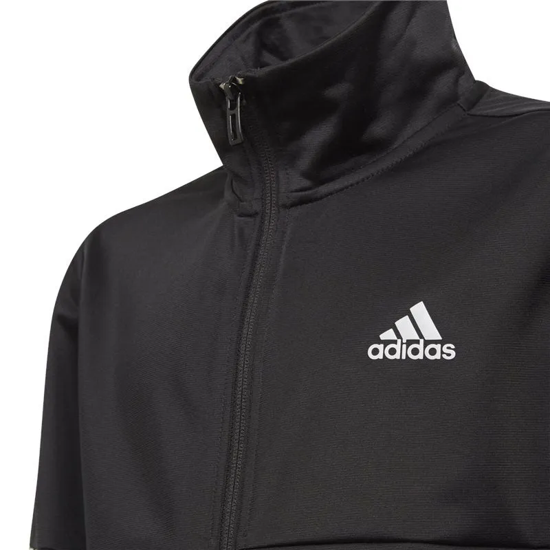 adidas 3 Stripes Team Tracksuit - Boys - Black/White