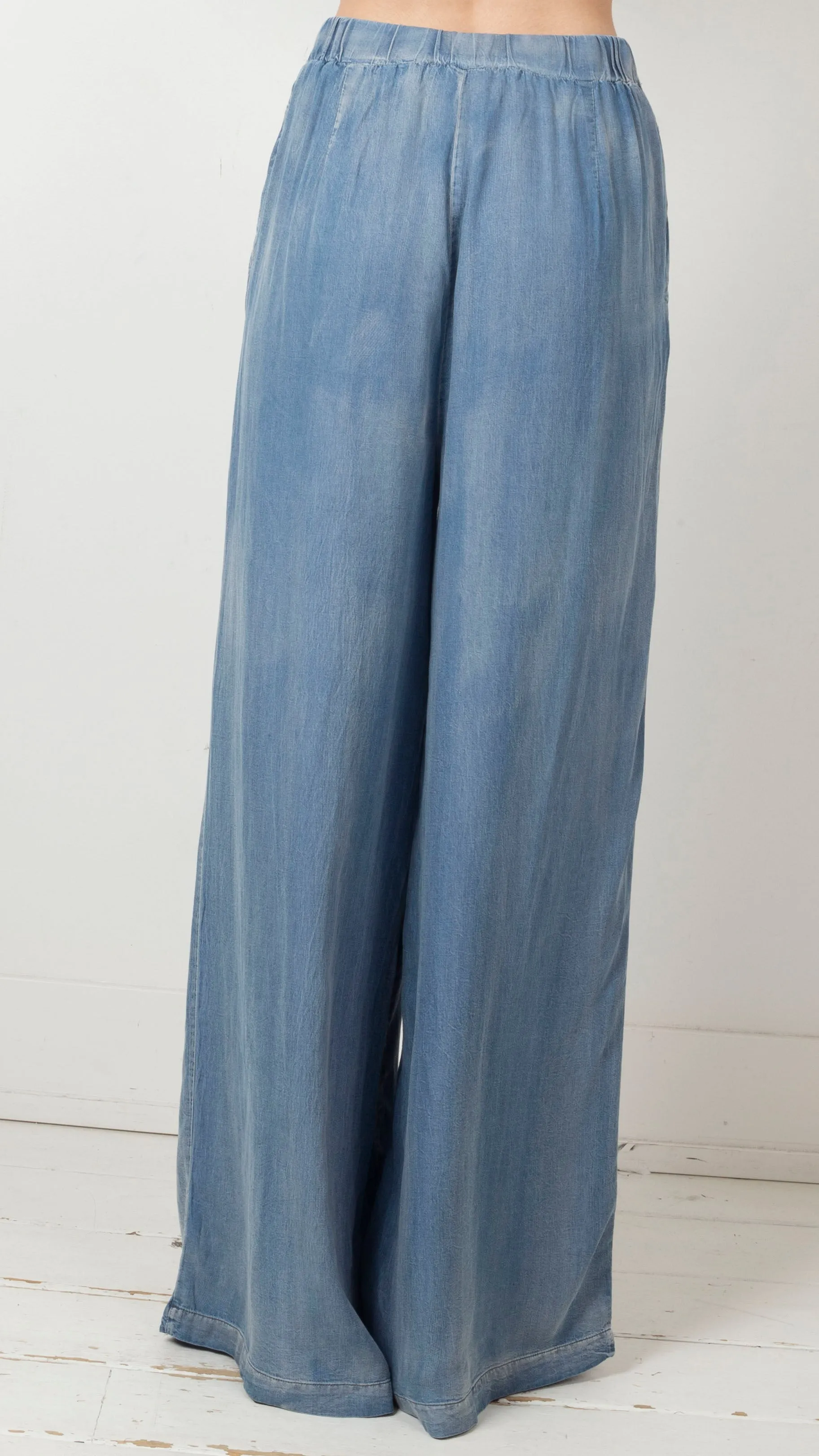 Ariel Soft Wide Leg Pant - Denim