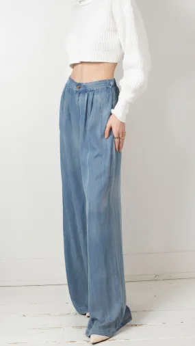 Ariel Soft Wide Leg Pant - Denim