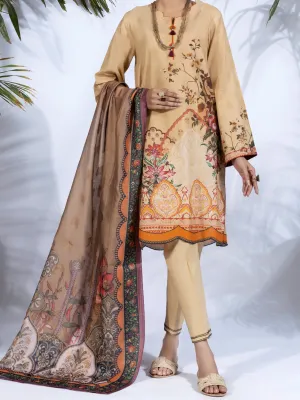 Beige Lawn 3 Piece Stitched - ALP-3PS-1246