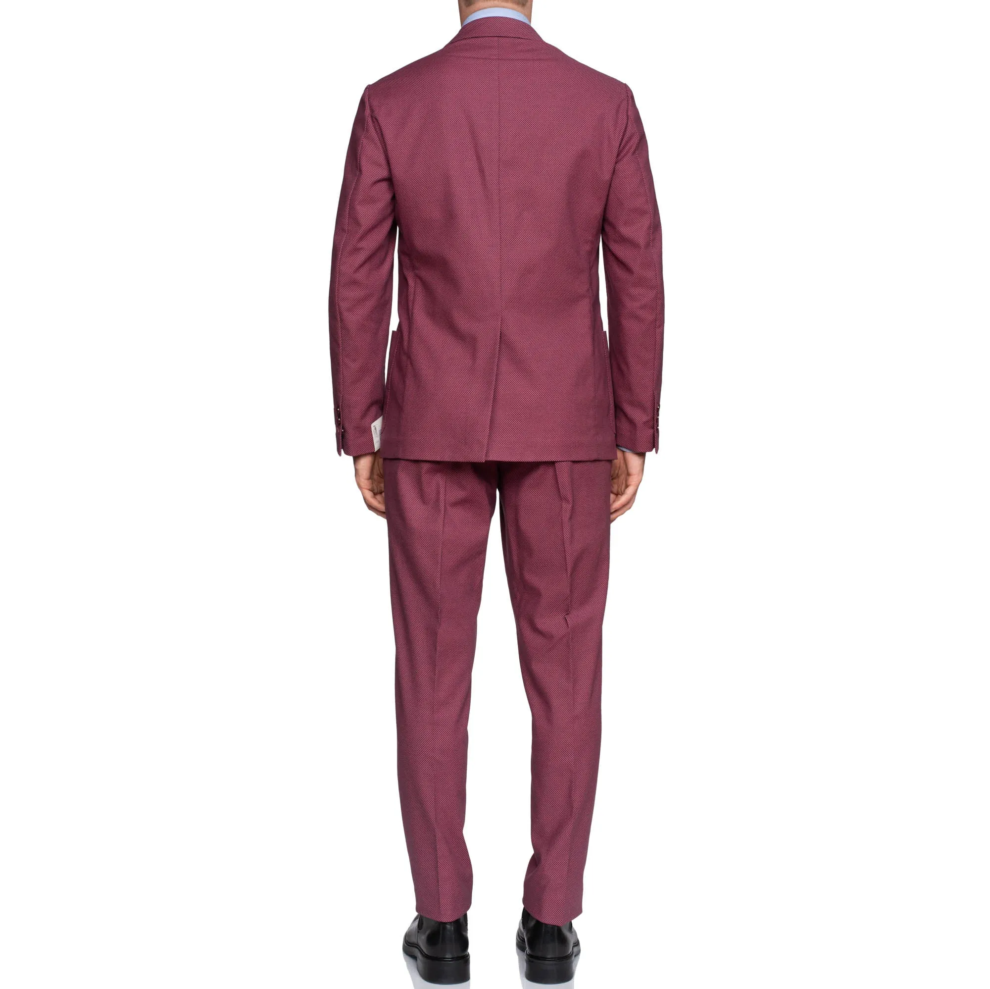 BELVEST "50th Anniversary" Dark Raspberry Cotton Unlined DB Suit 50 NEW US 40