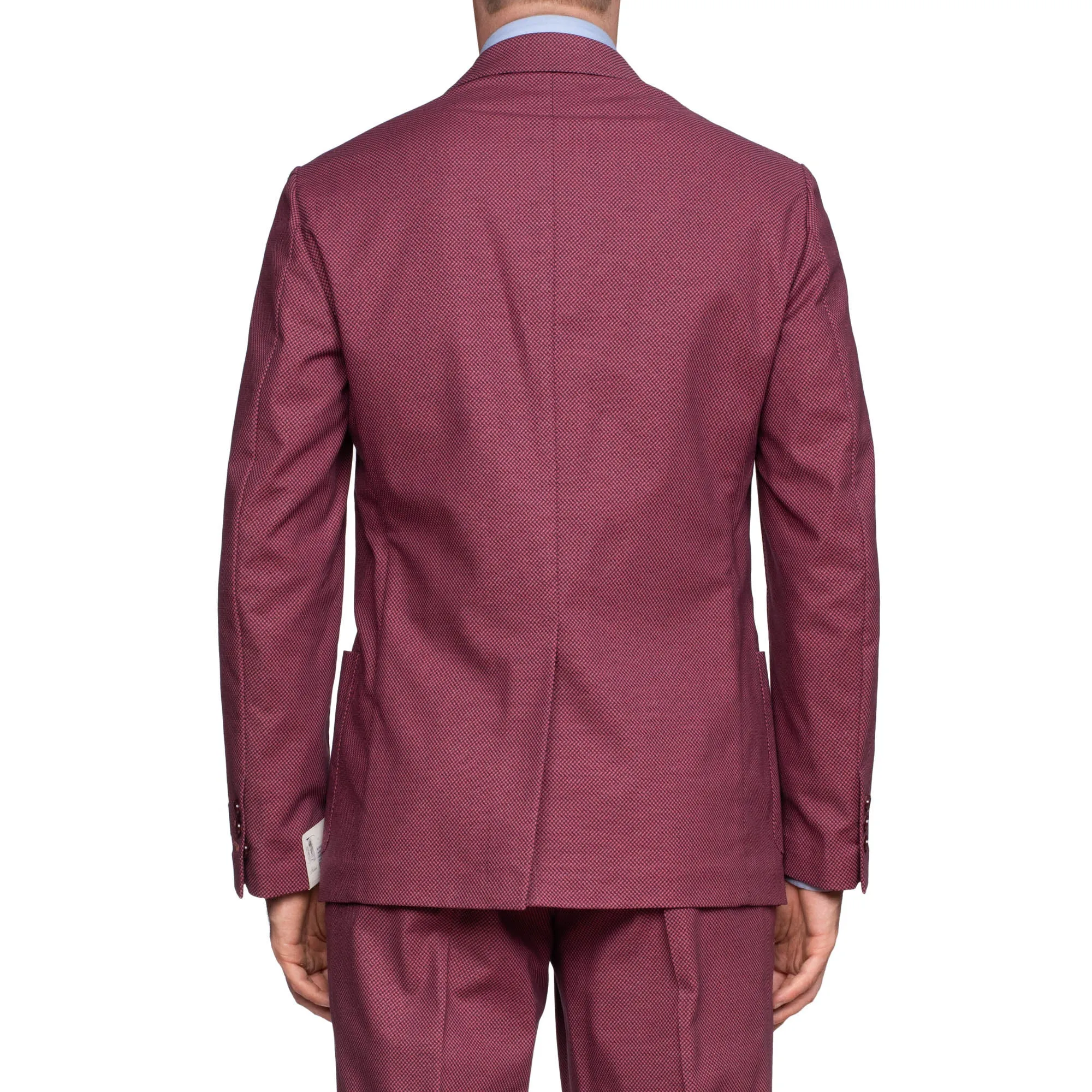 BELVEST "50th Anniversary" Dark Raspberry Cotton Unlined DB Suit 50 NEW US 40