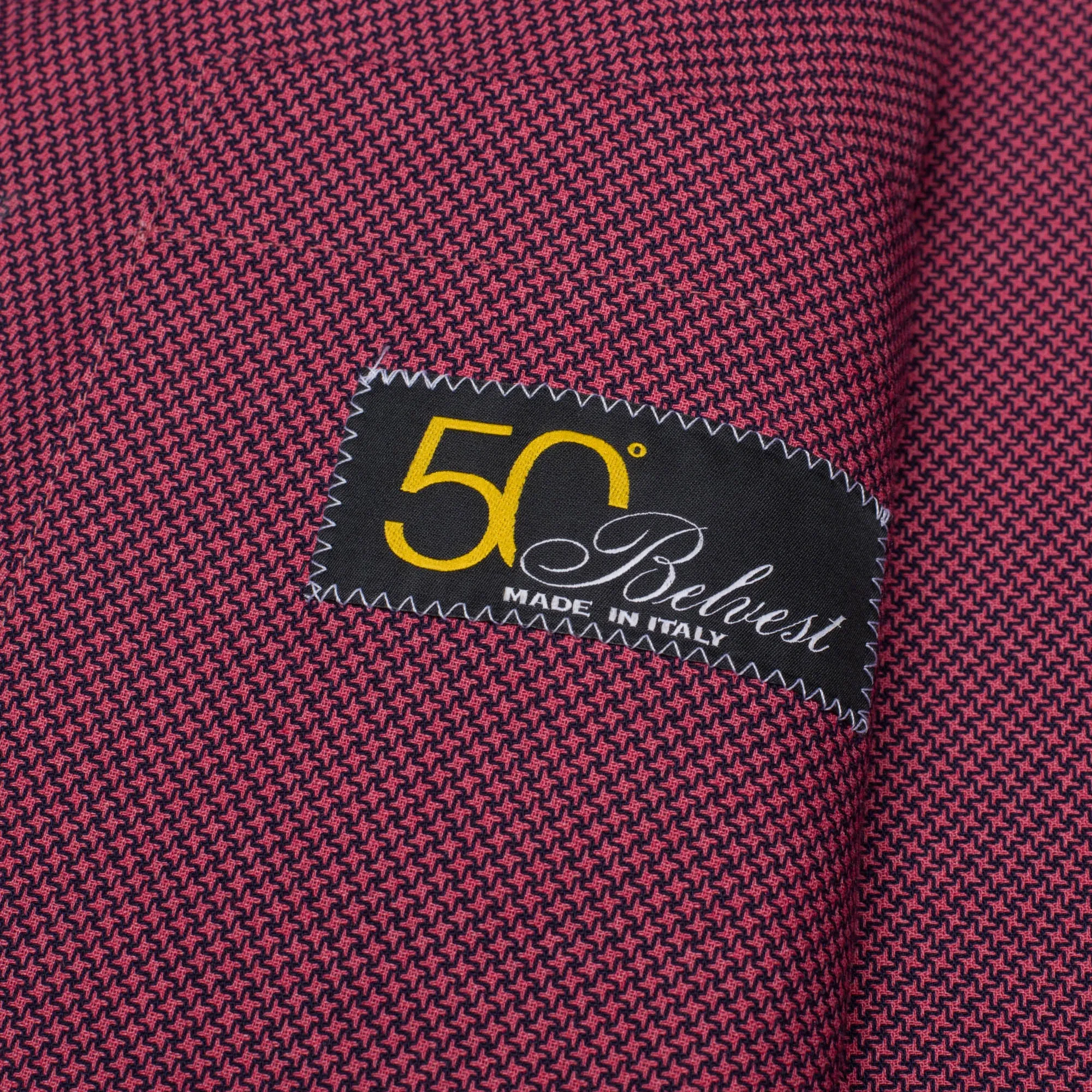 BELVEST "50th Anniversary" Dark Raspberry Cotton Unlined DB Suit 50 NEW US 40