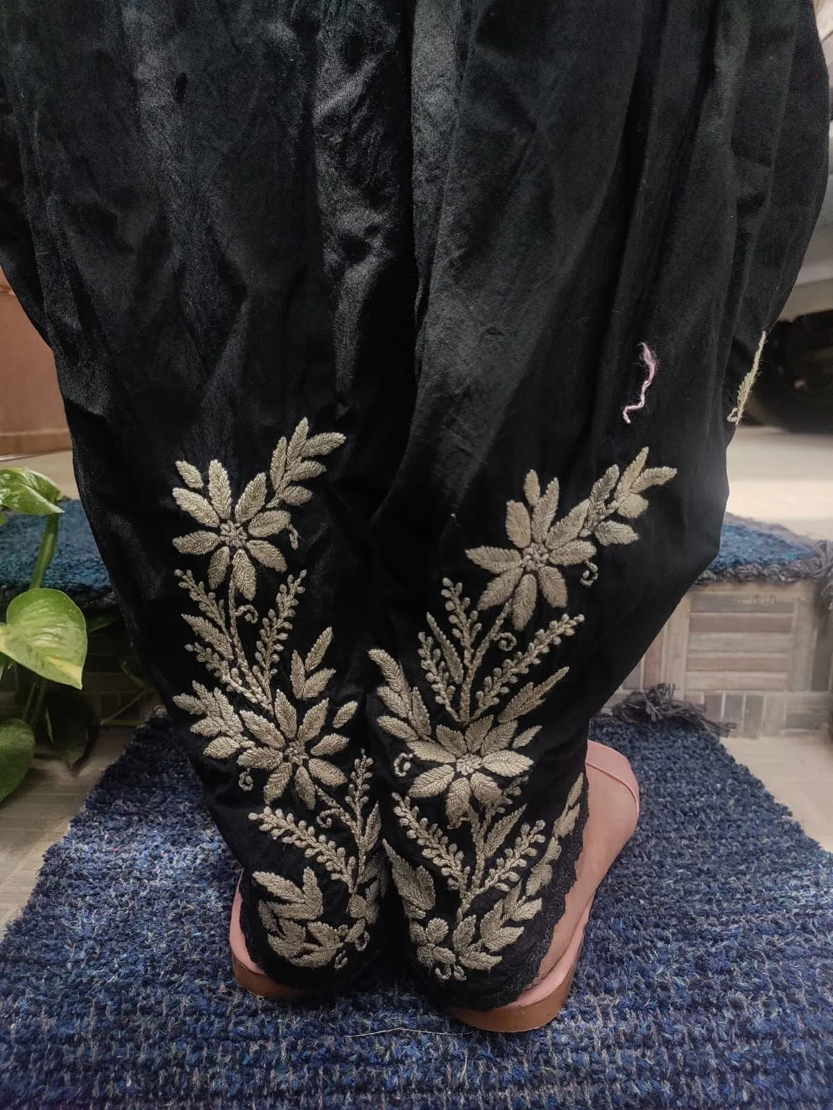 Black Chikankari Dhoti Salwar