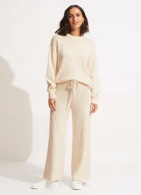 Boucle Knit Pant  - Sand