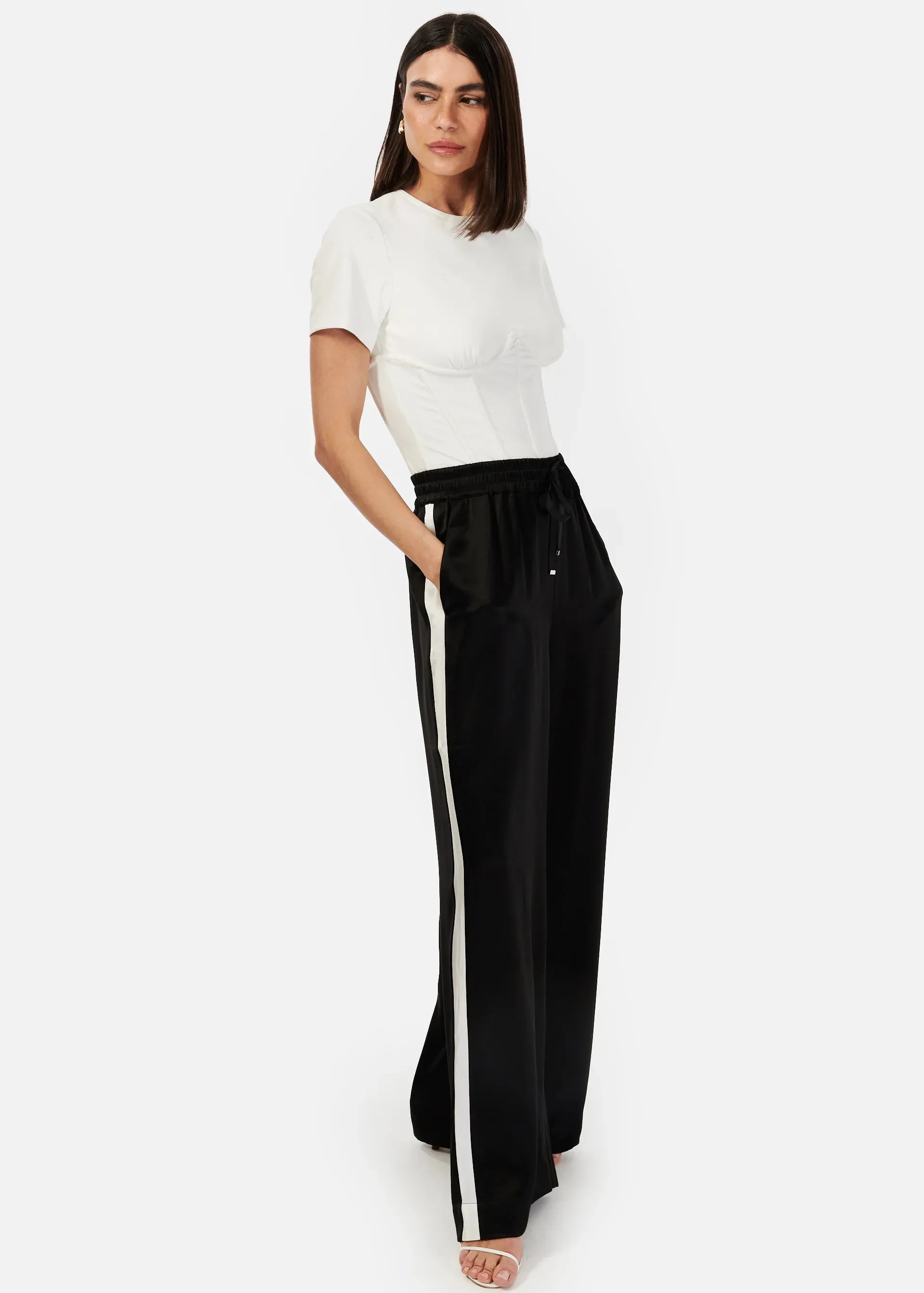 CAMI NYC REGGIE WIDE LEG PANT BLACK