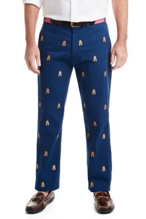 Castaway HARBOR PANT EMB - WHALE PANTS-NAVY