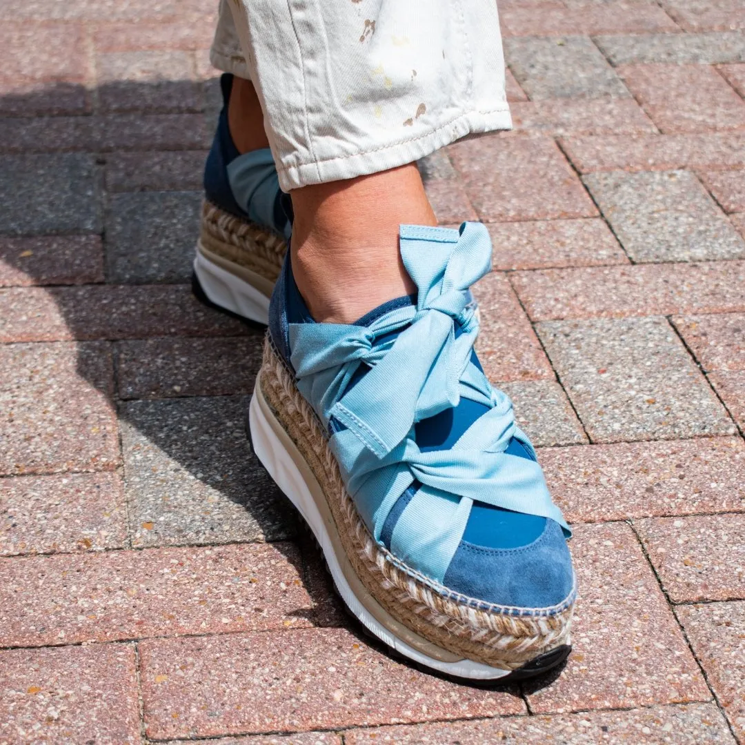 Chapmin Espadrille Double Platform Sneaker in Sailor