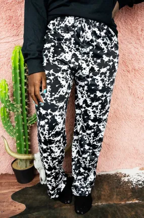 Cow Print Western Pajama Pants