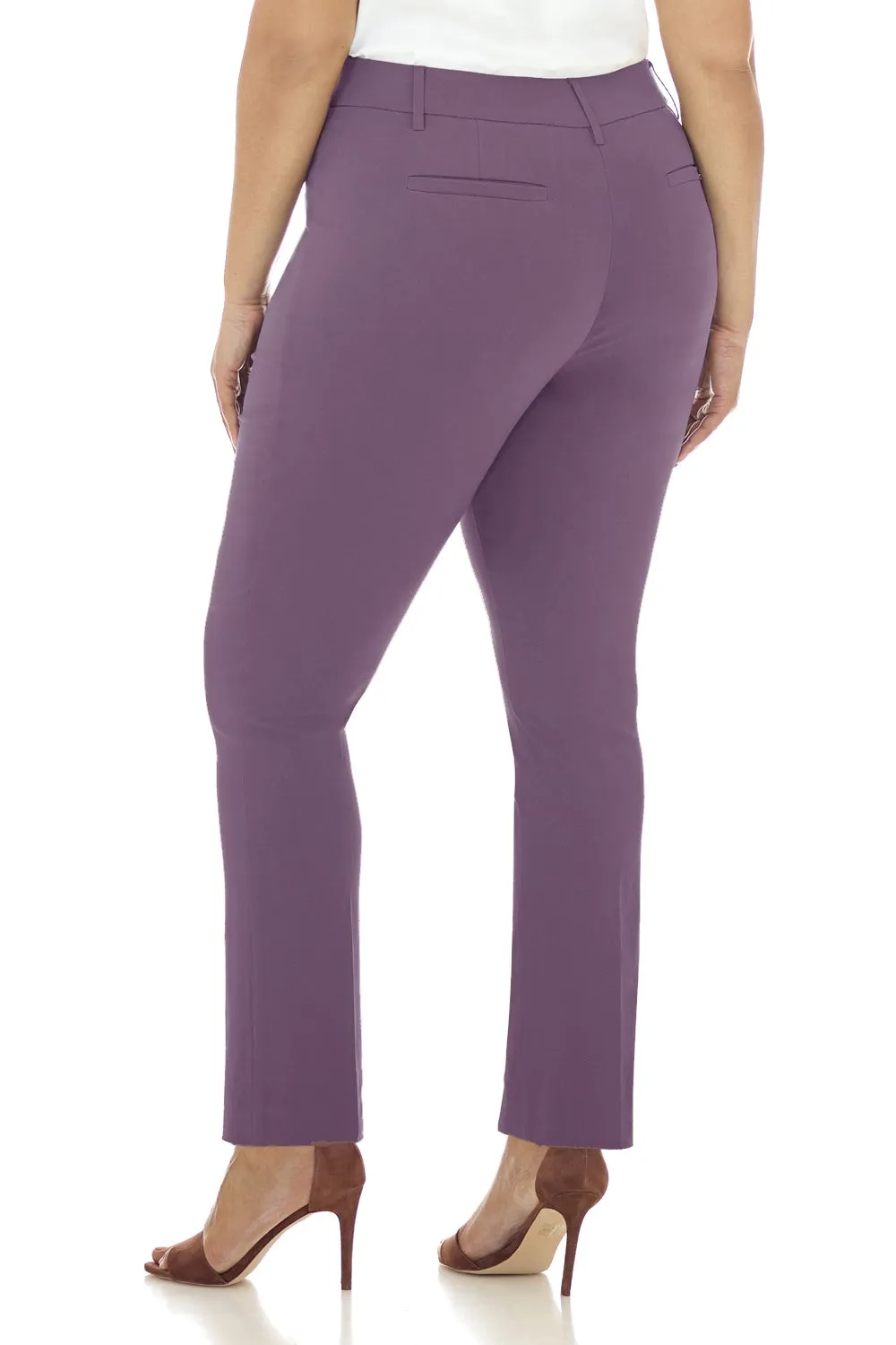 Curvy Pull-on Tummy Control Pants with Real Pockets