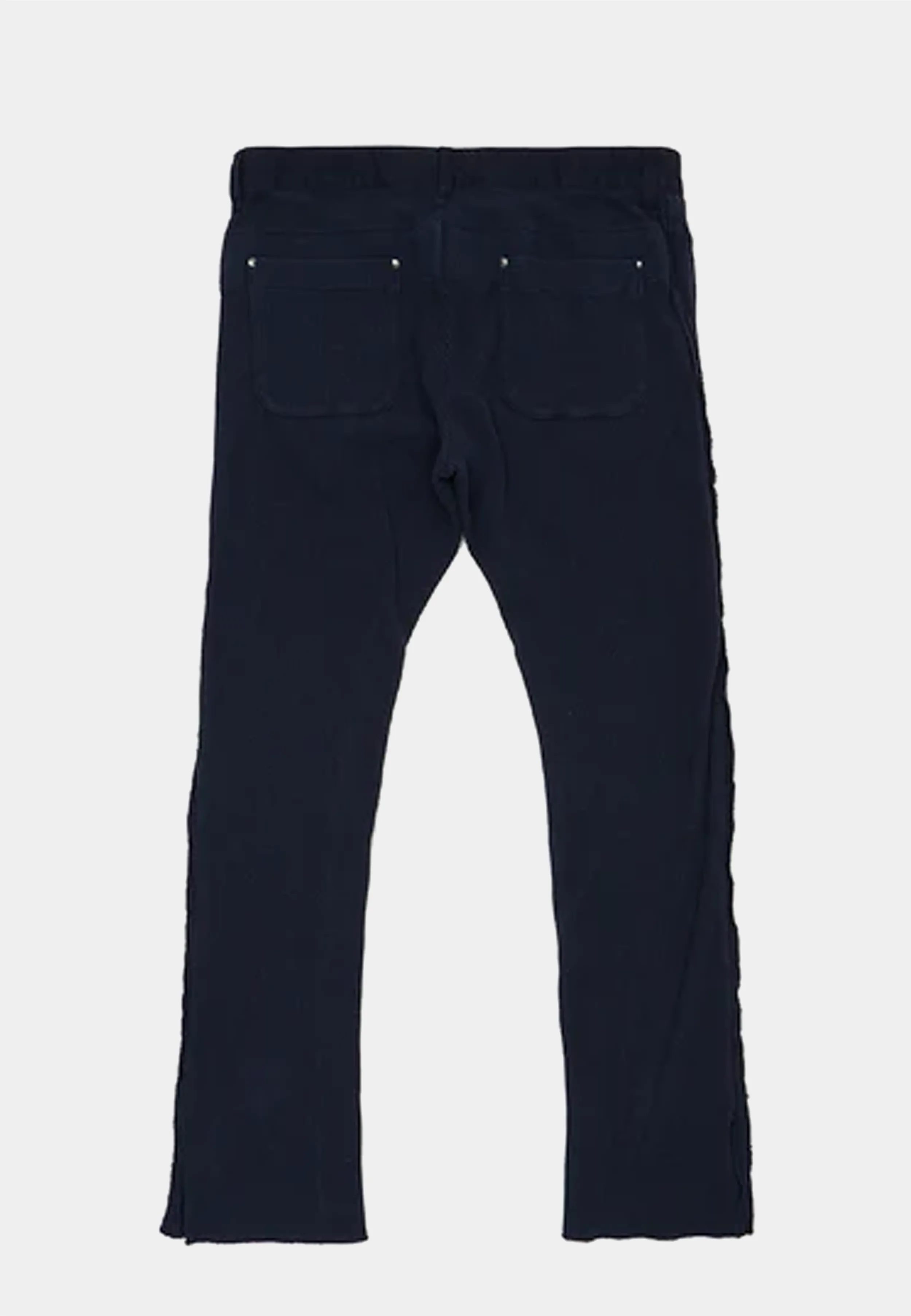 Facetasm Waffle Flare Knit Pant Navy