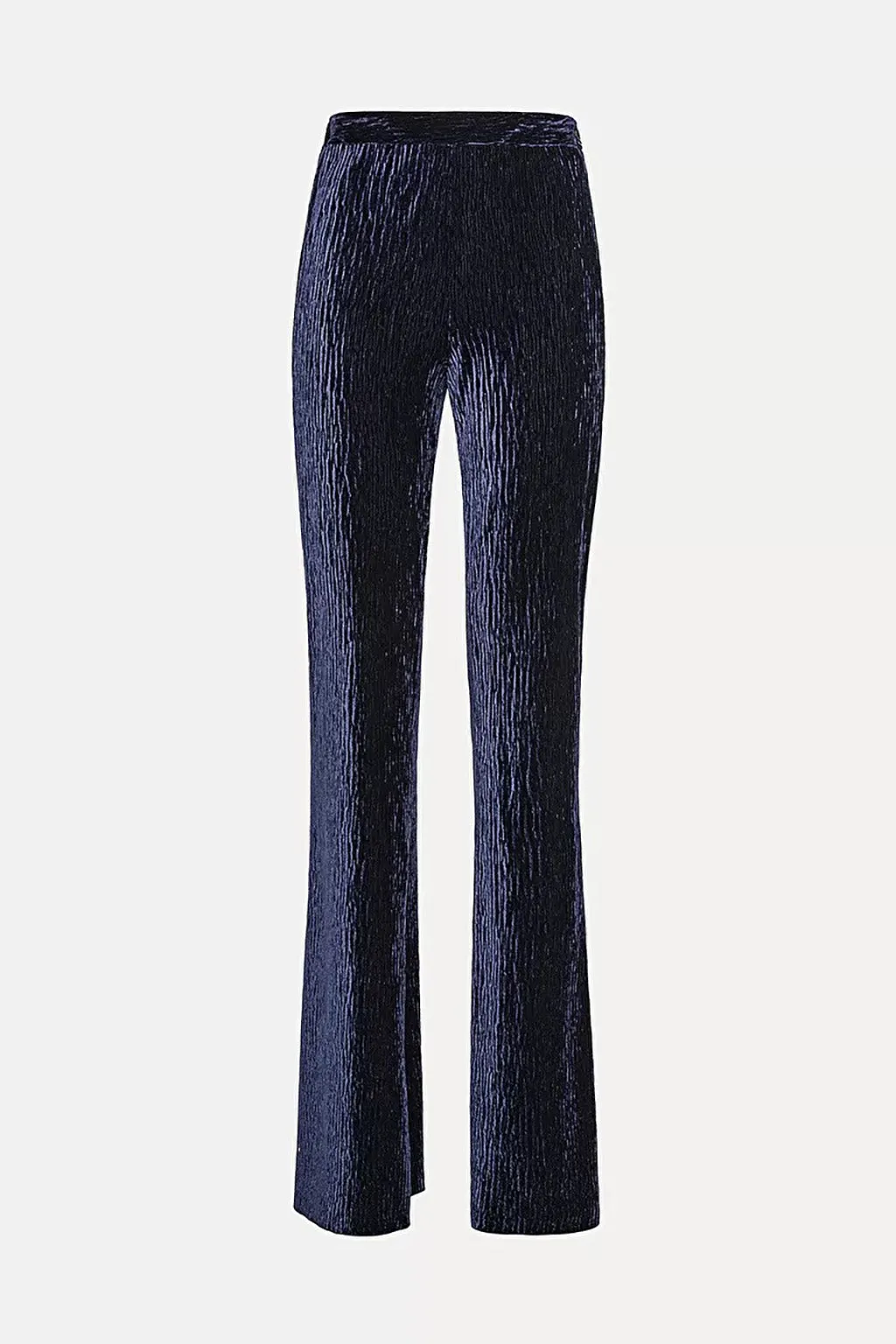 FLARED CRUSHED VELVET PANTS