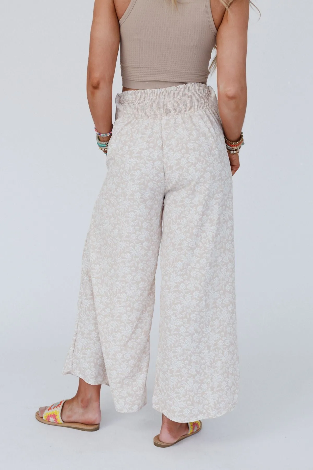 Flowin' Easy Wide Leg Pants - Taupe