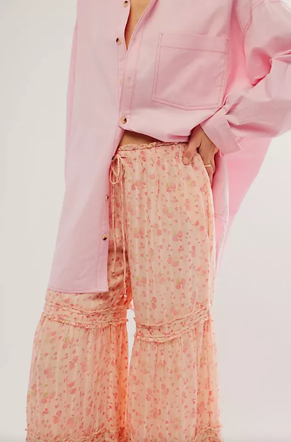 Free People Emmaline Tiered Pull-On Pants