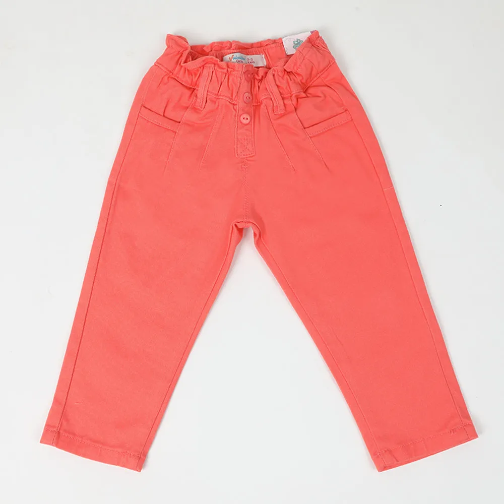 Girls Cotton Pant - Pink