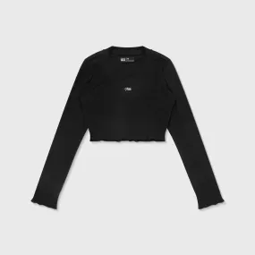 H.E.R. LS Ribbed Top - Black