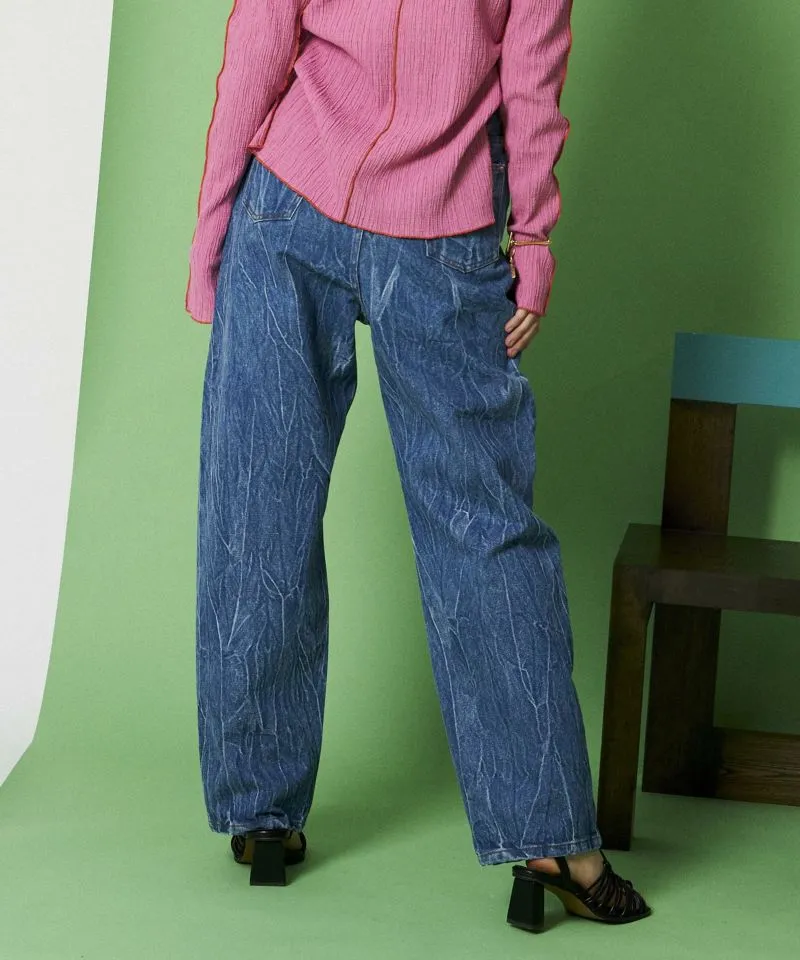 High Waist Cocoon Denim Pants