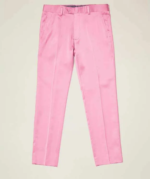 Inserch Satin Pants with Stretch P3901-62 Pink