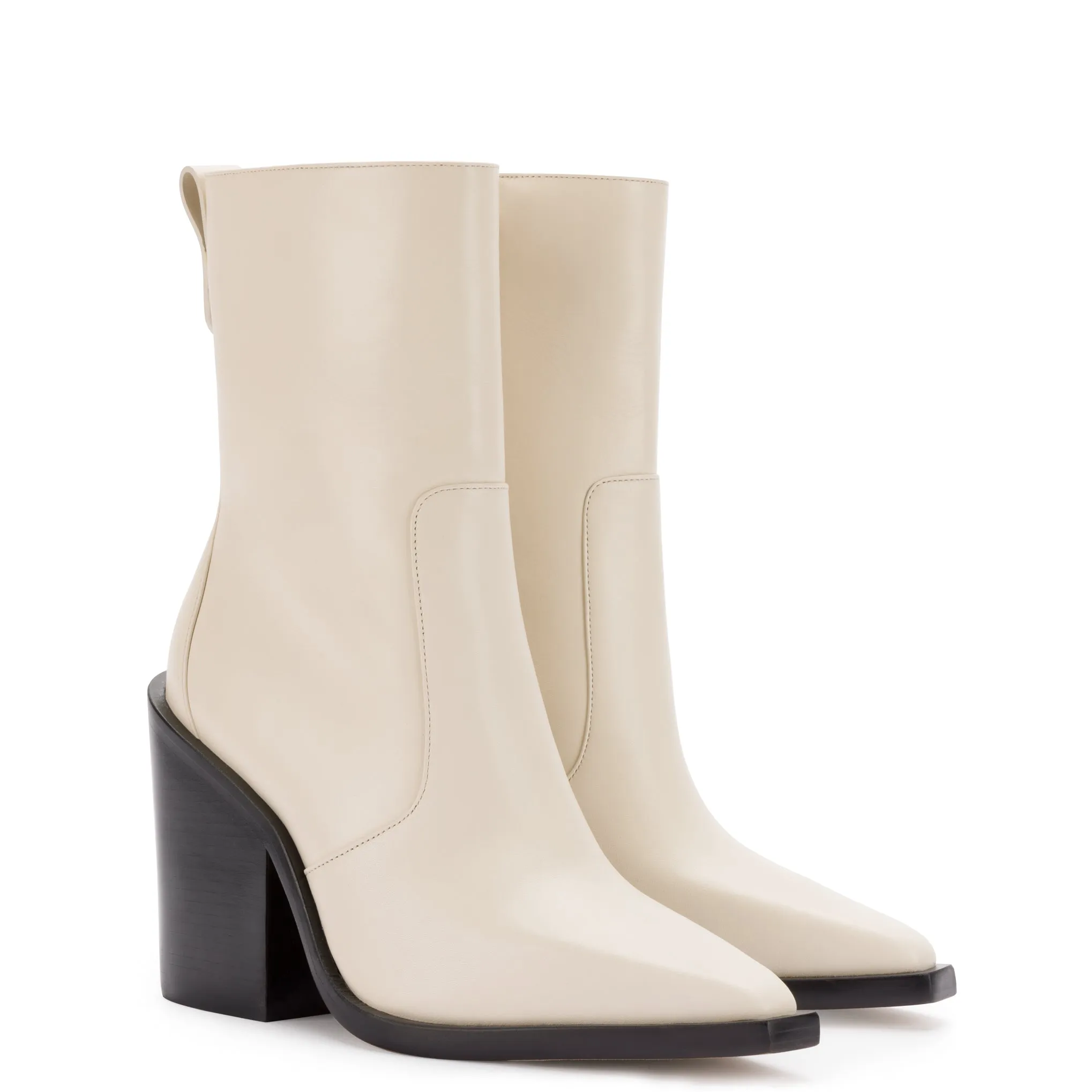 James Boot In Ivory Leather