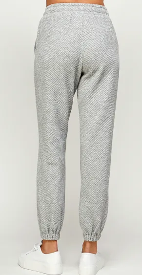 Joyce Textured Jogger Pant in Grey