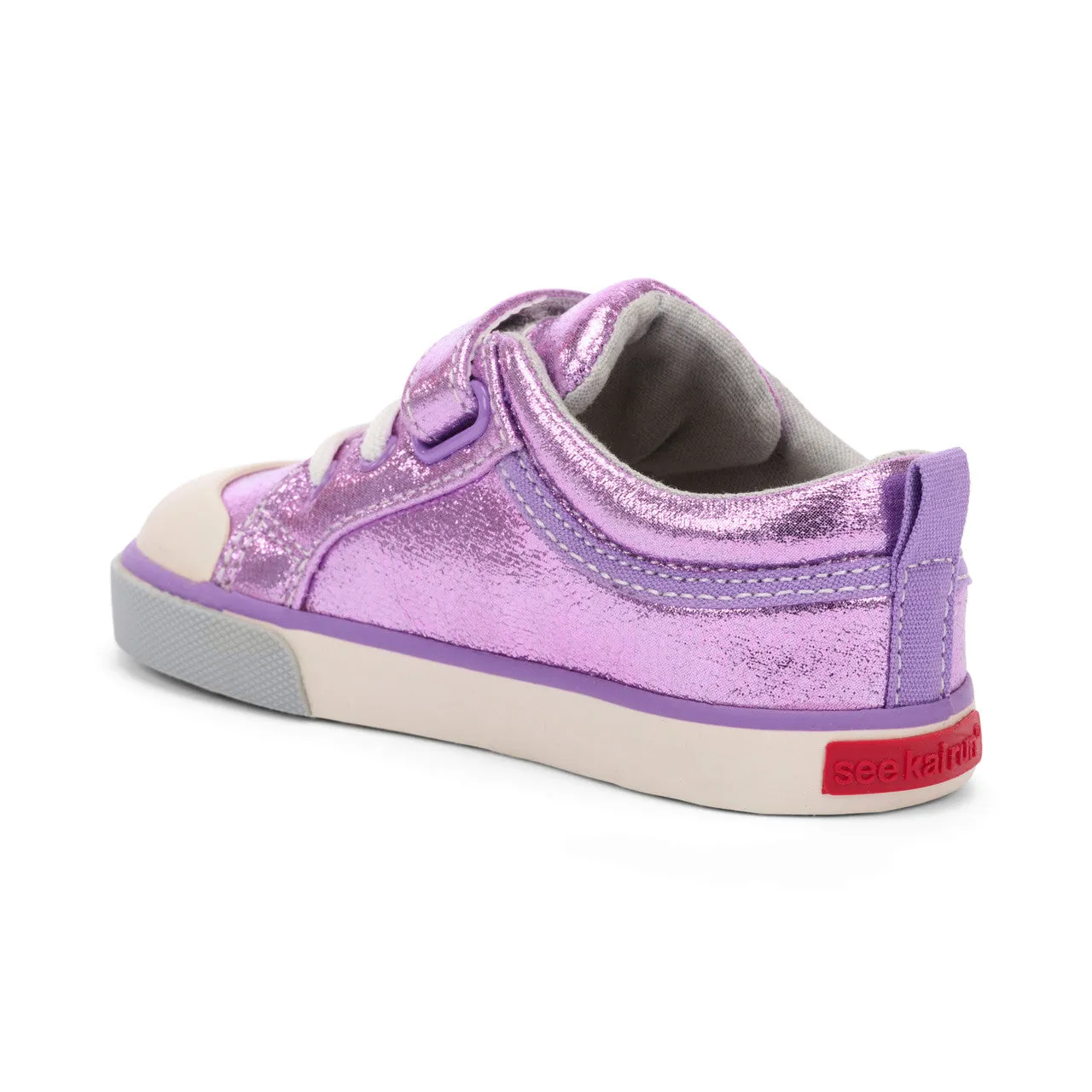 Kristin Kid's Canvas Sneaker - Purple Shimmer