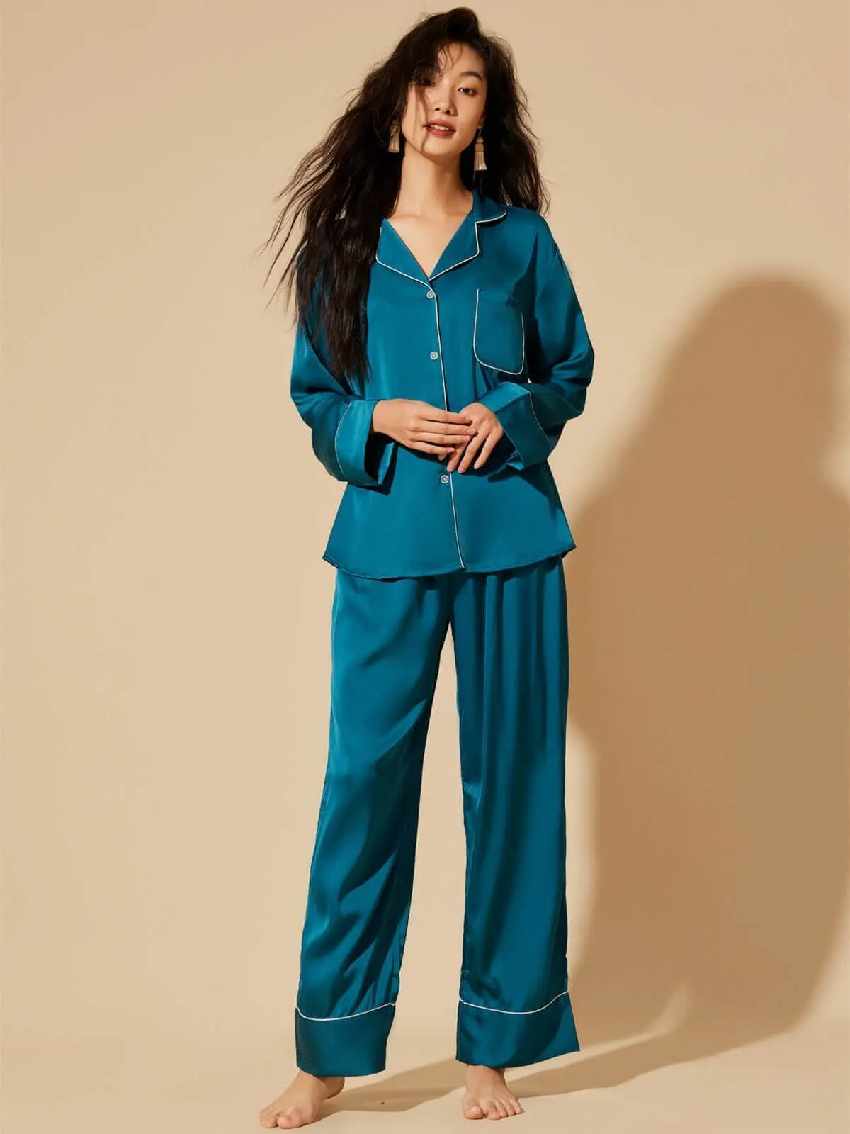 Lapel Pajama Set 3 Pcs