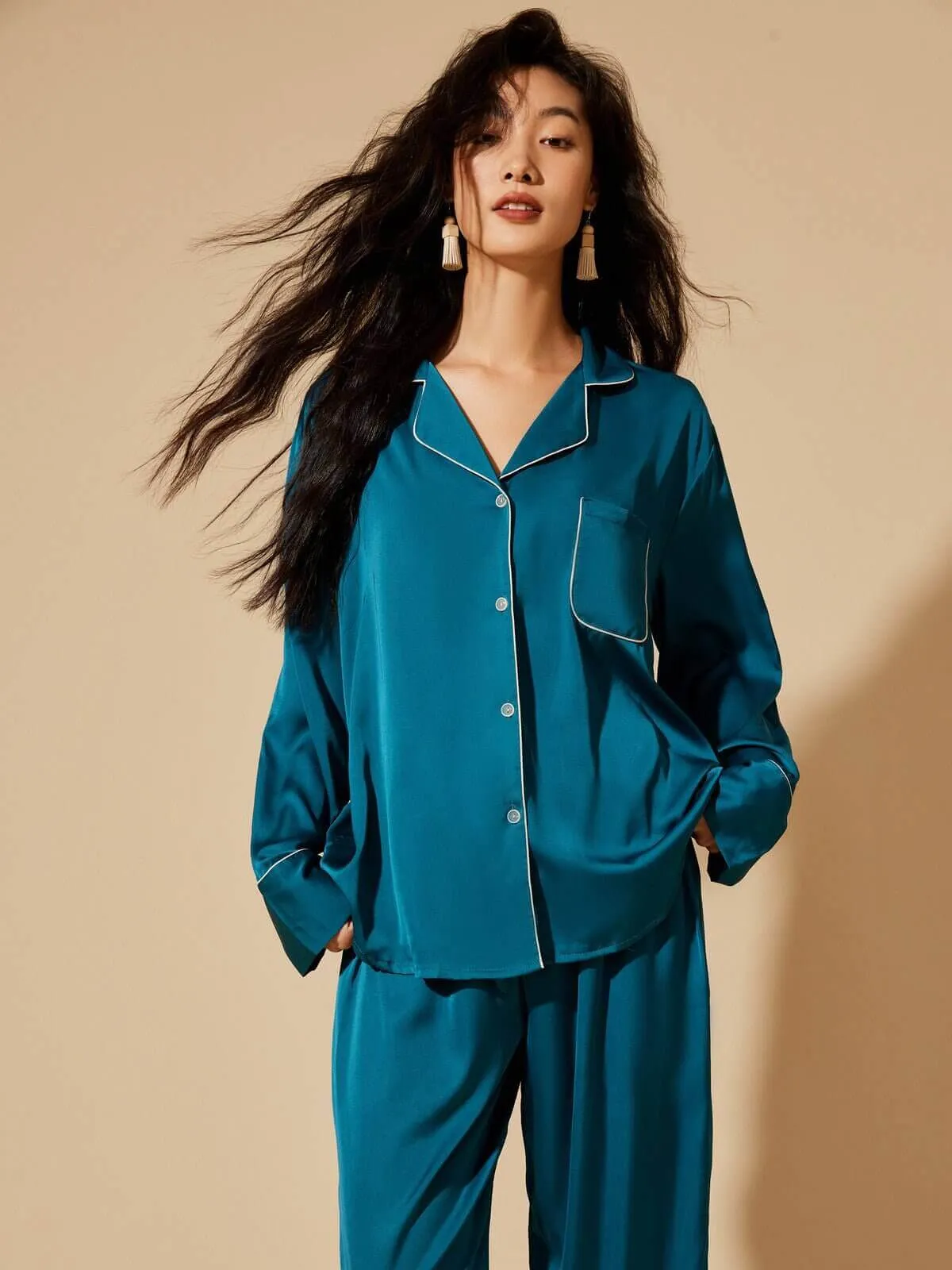 Lapel Pajama Set 3 Pcs