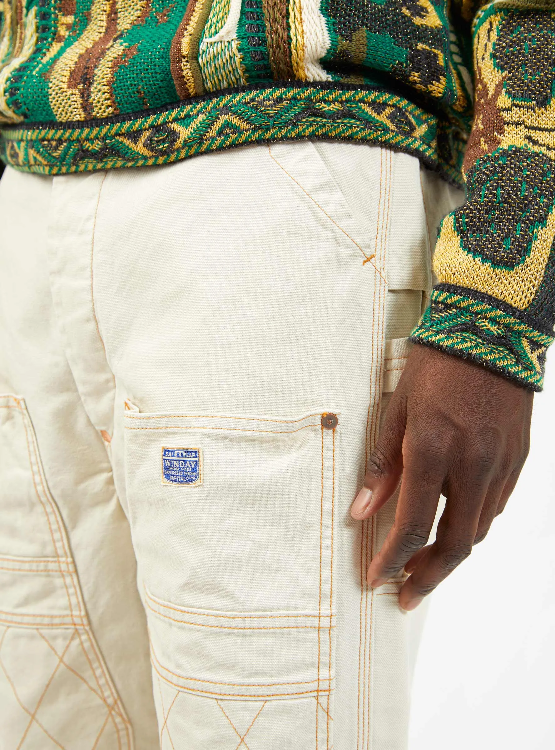 Light Canvas Lumber Pants Ecru