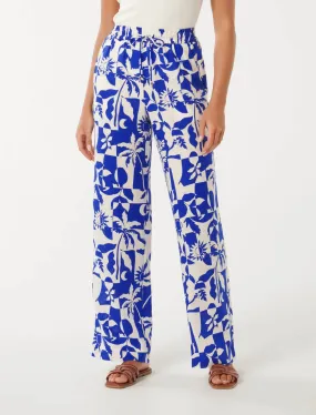 Livy Printed Linen Pants