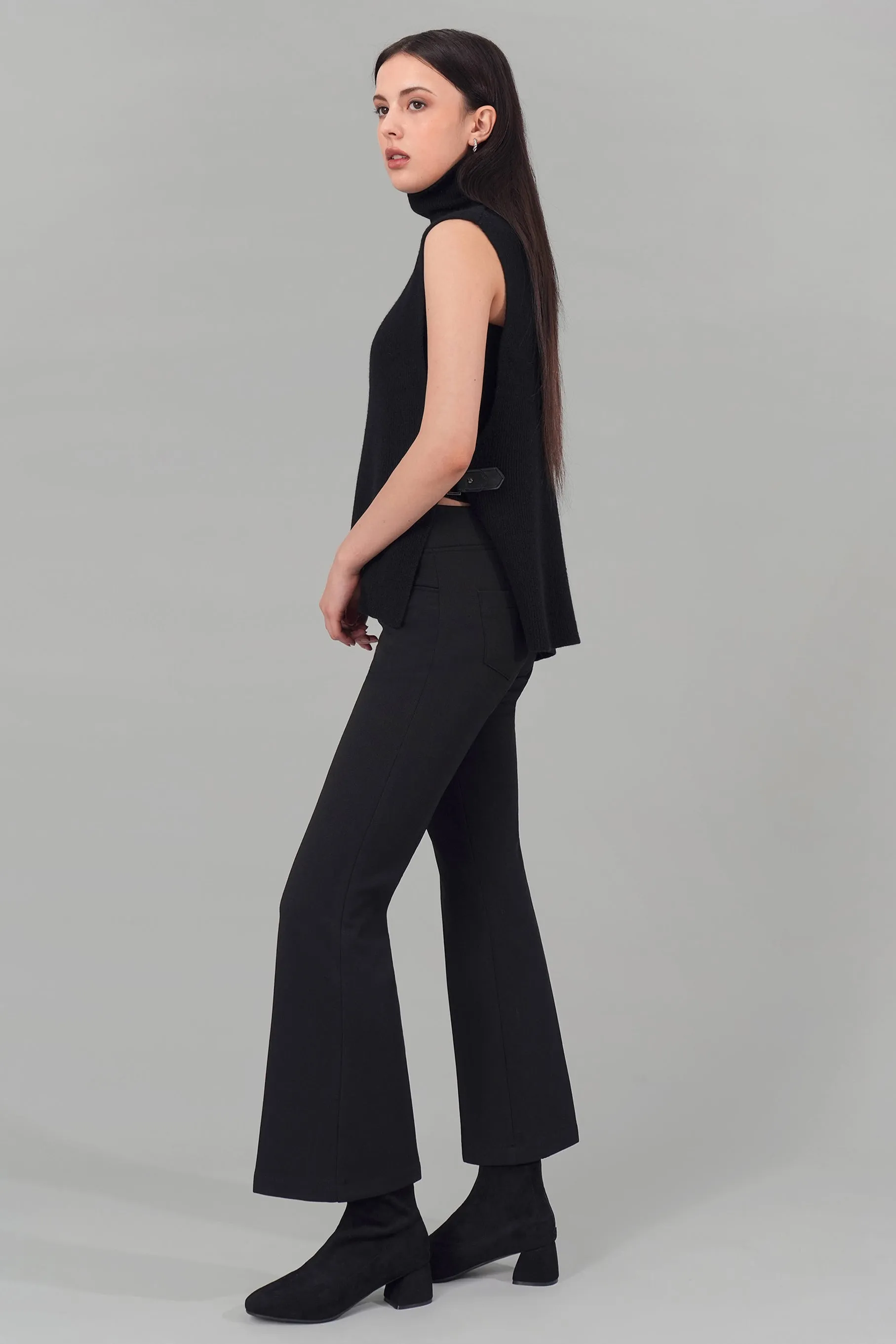 Luna Bootcut Pants, Black