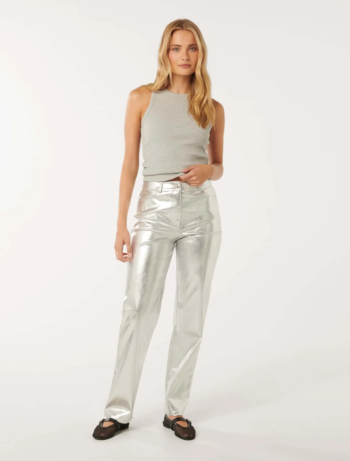 Maci Vegan Leather Straight Leg Pants