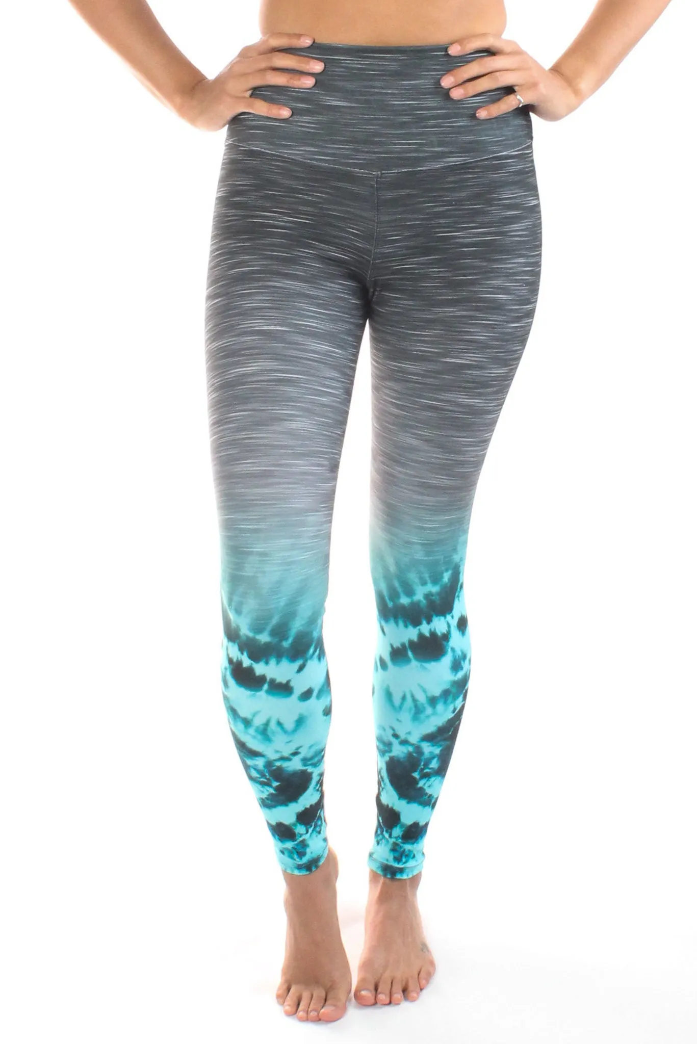 Ocean Striated High Compression Tie Dye Legging