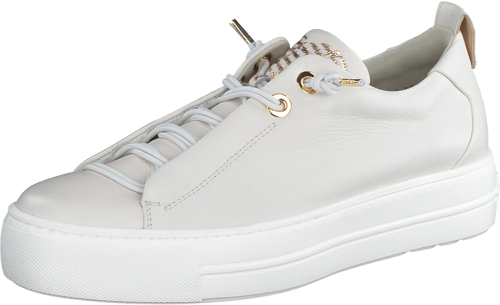 PAUL GREEN Ivory Leather Trainers 5017