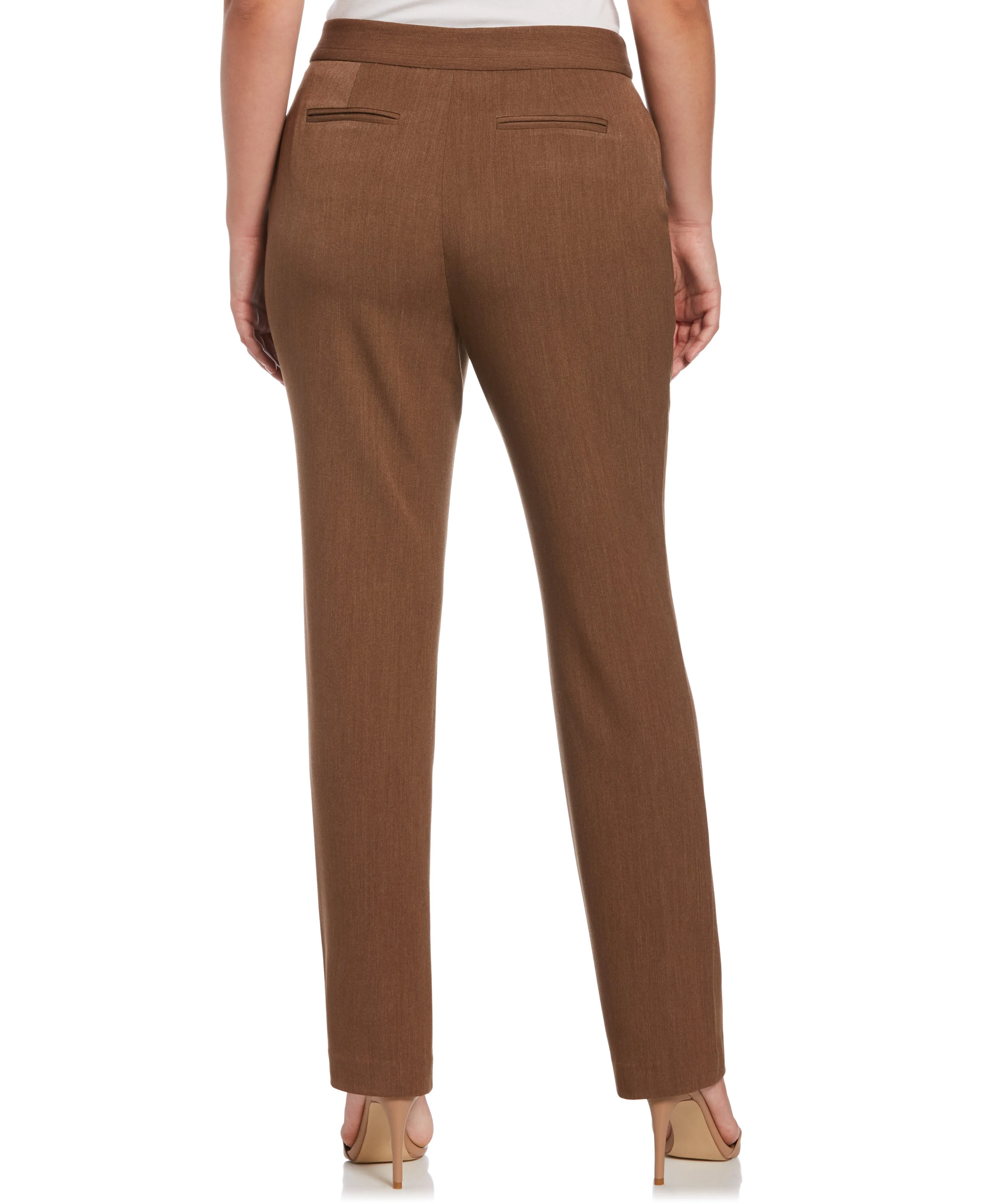 Petite Gabardine Straight Leg Pant - Curvy Fit