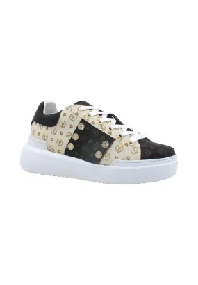 POLLINI Sneaker Donna Bicolor Nero Avorio TA15324G0GQ5300A