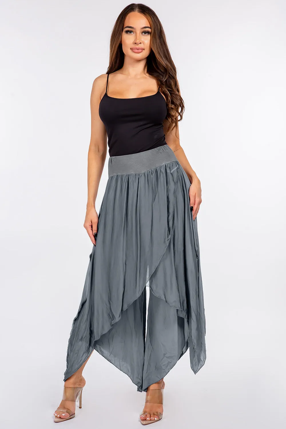 Raw Moda Silk Pants Skirt