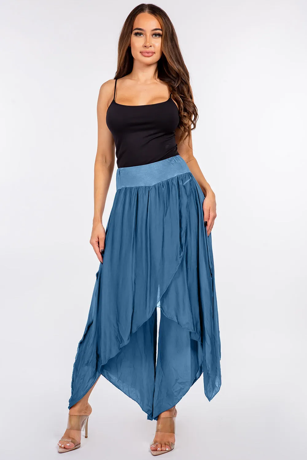 Raw Moda Silk Pants Skirt