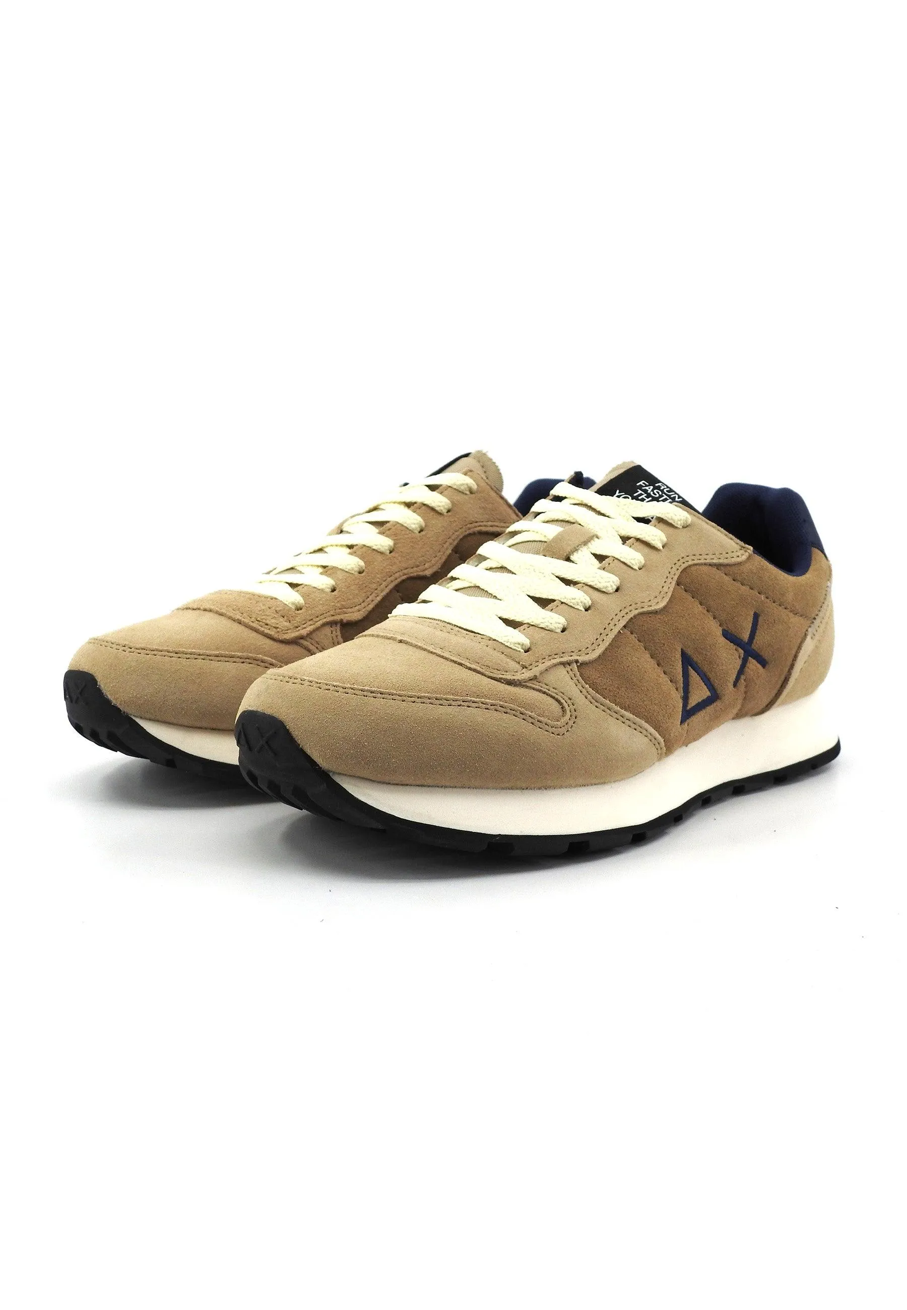 SUN68 Tom Suede Sneaker Uomo Beige Z43106