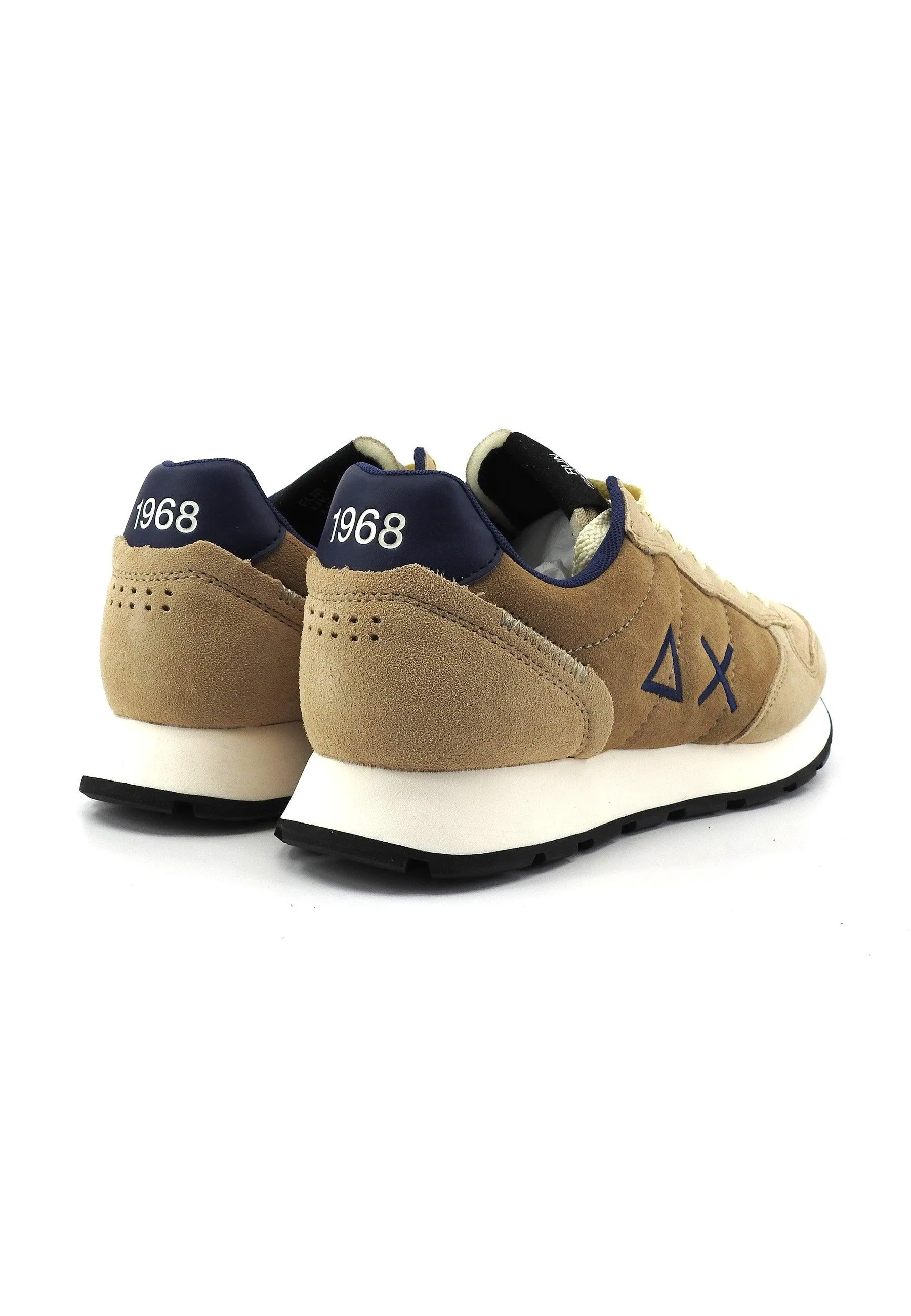 SUN68 Tom Suede Sneaker Uomo Beige Z43106